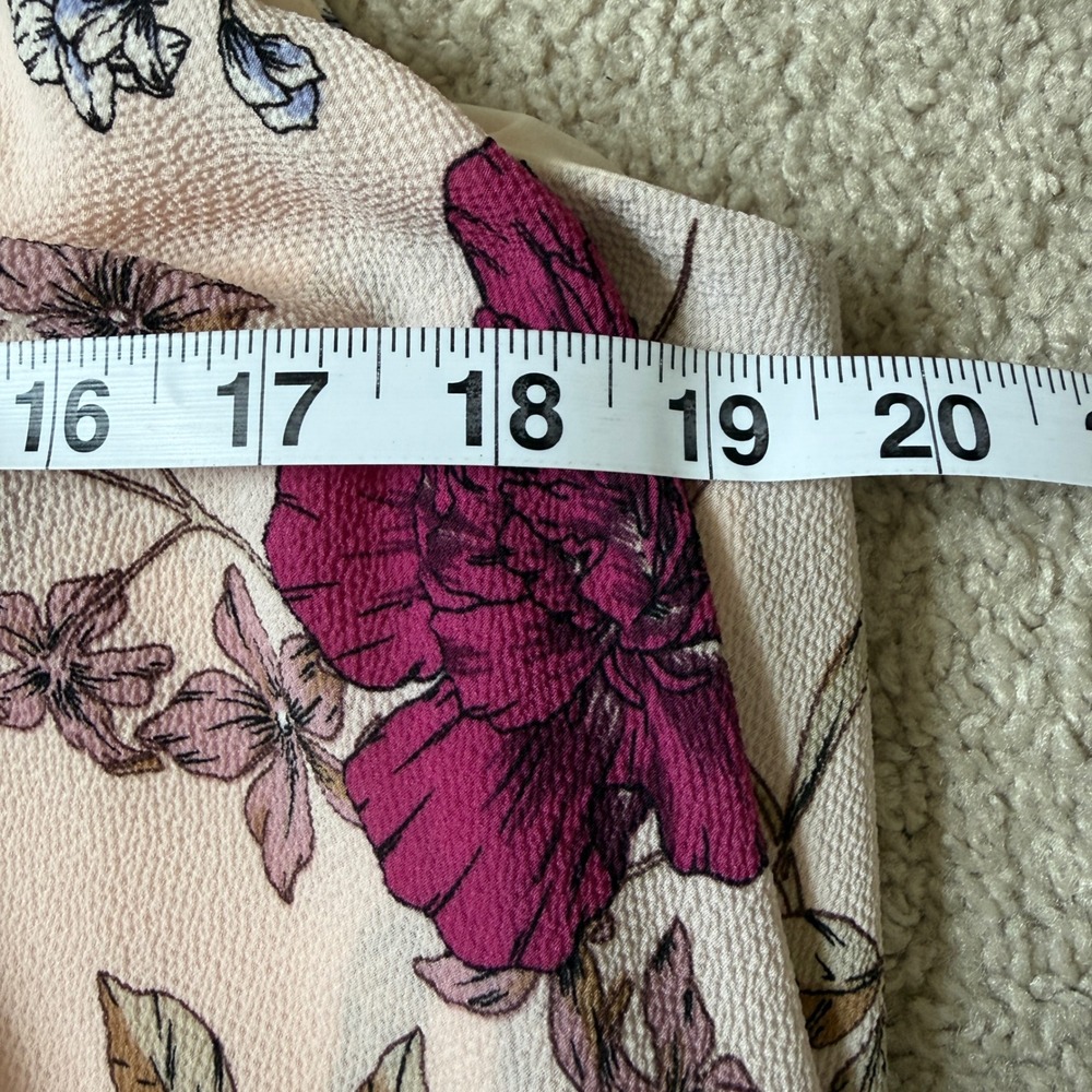 Lauren Ralph Lauren Dress Women 10 Pink Floral Tiered Sleeveless Georgette Shift - Picture 12 of 12